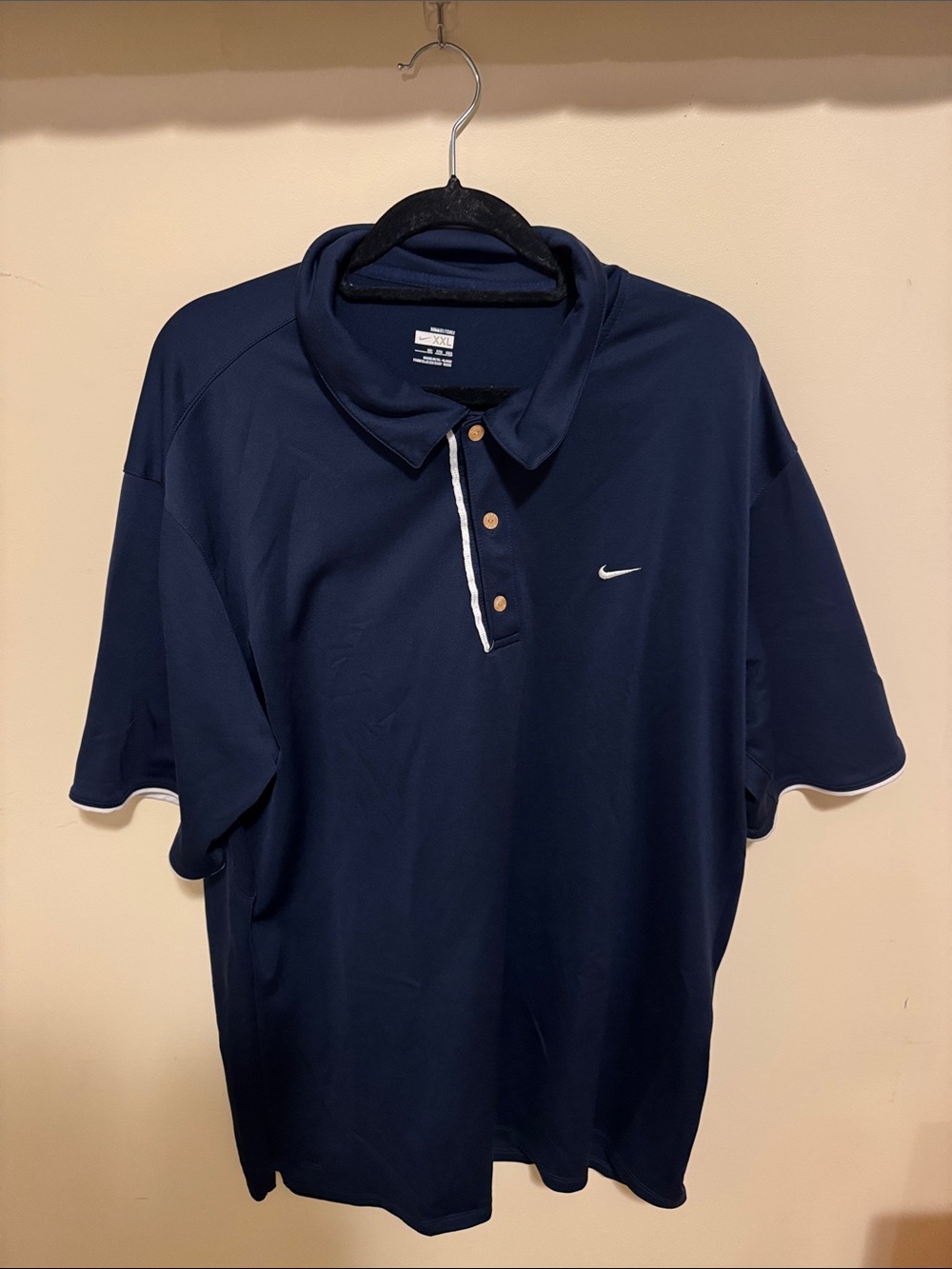Nike Men’s Navy Blue Polo with White Trim